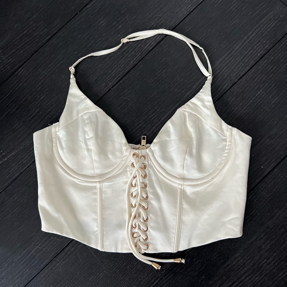 Y2k corset top satin